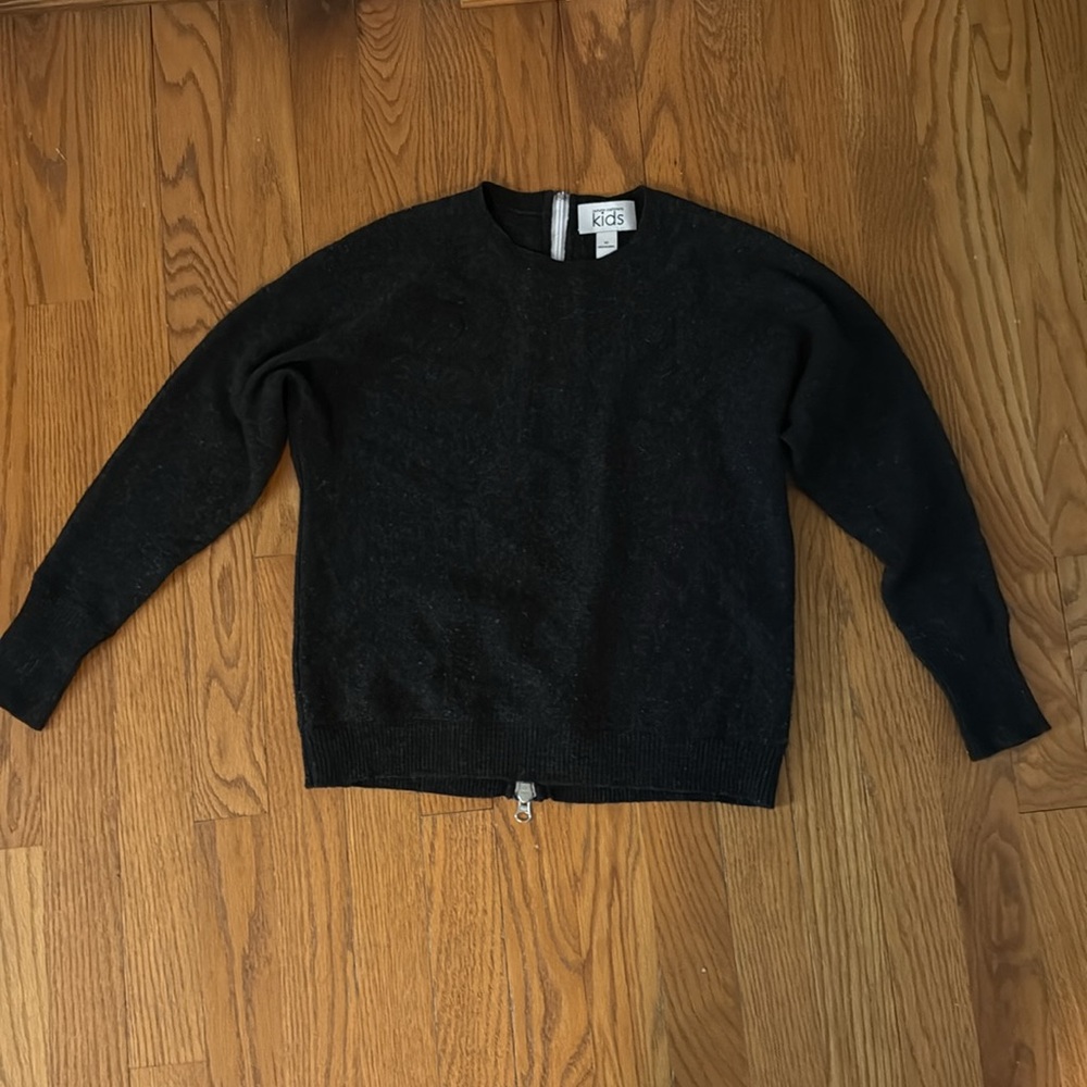 Autumn Cashmere Girls' Sweater with Zip Back